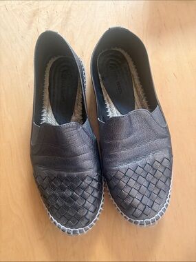 Bottega Veneta Gunmetal Espadrille Flats